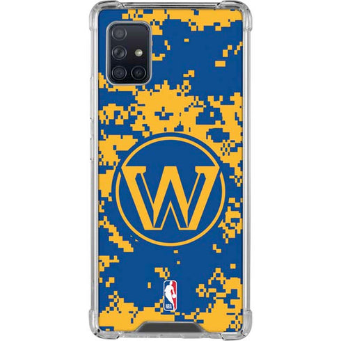 NBA Golden State Warriors Digi Camo Galaxy A51 5G Clear Case