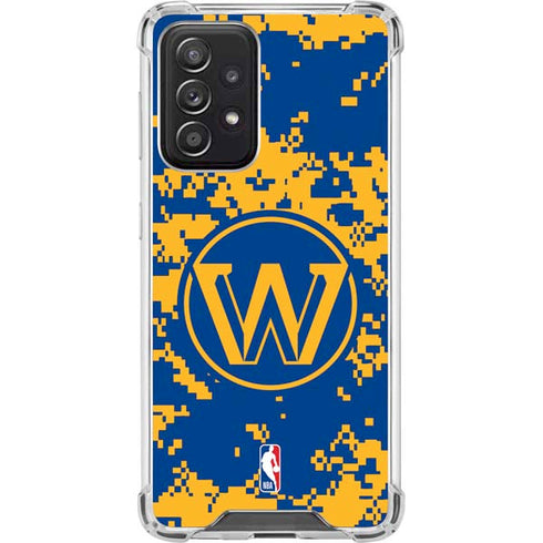 NBA Golden State Warriors Digi Camo Galaxy A52 5G Clear Case
