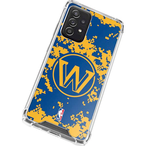NBA Golden State Warriors Digi Camo Galaxy A52 5G Clear Case