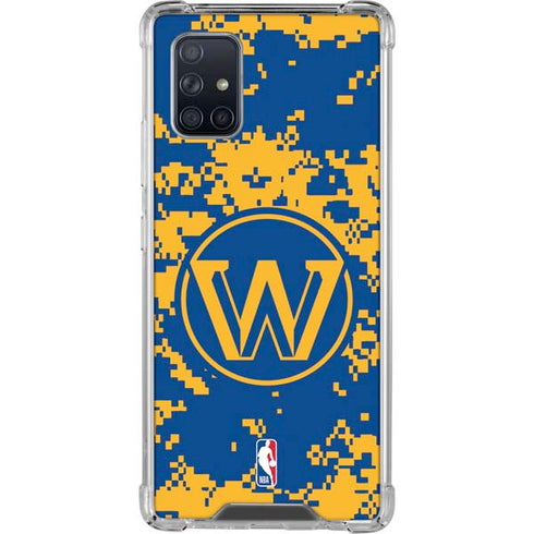 NBA Golden State Warriors Digi Camo Galaxy A71 5G Clear Case