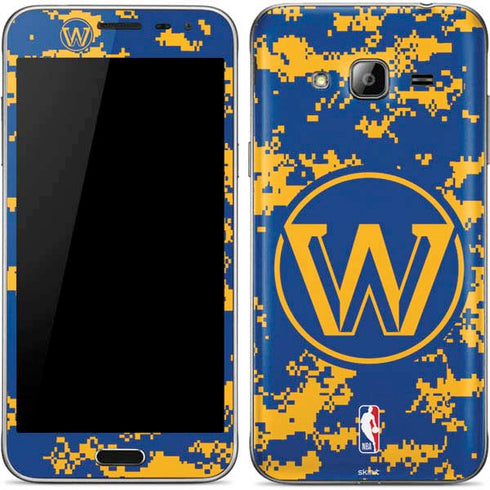NBA Golden State Warriors Digi Camo Galaxy J3 Skin