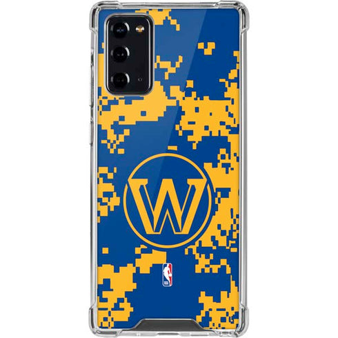 NBA Golden State Warriors Digi Camo Galaxy Note20 5G Clear Case