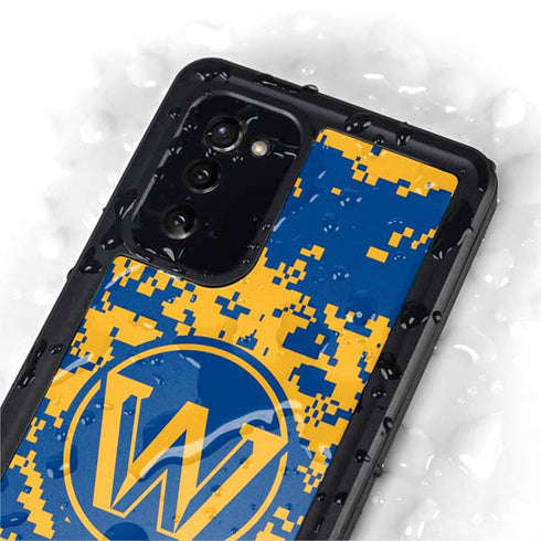 NBA Golden State Warriors Digi Camo Galaxy Note20 5G Waterproof Case