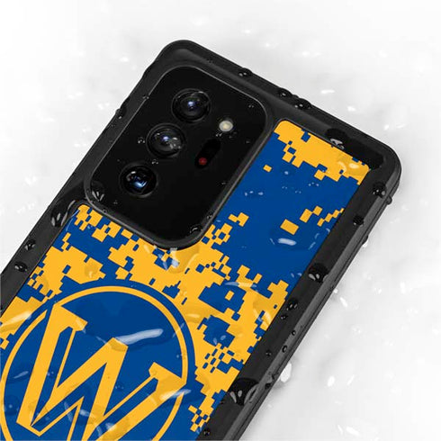 NBA Golden State Warriors Digi Camo Galaxy Note20 Ultra 5G Waterproof Case