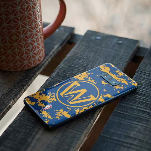 NBA Golden State Warriors Digi Camo Galaxy S10e Skin