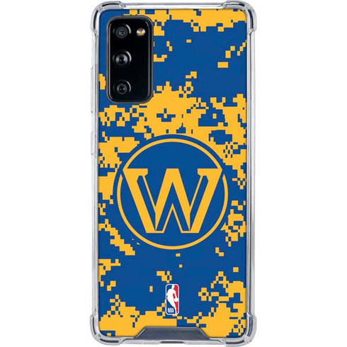NBA Golden State Warriors Digi Camo Galaxy S20 FE Clear Case