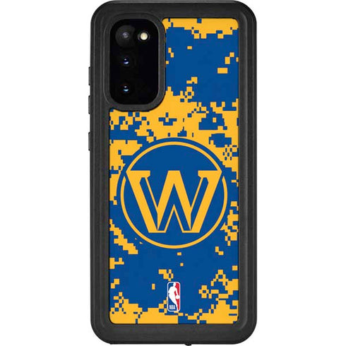 NBA Golden State Warriors Digi Camo Galaxy S20 Waterproof Case
