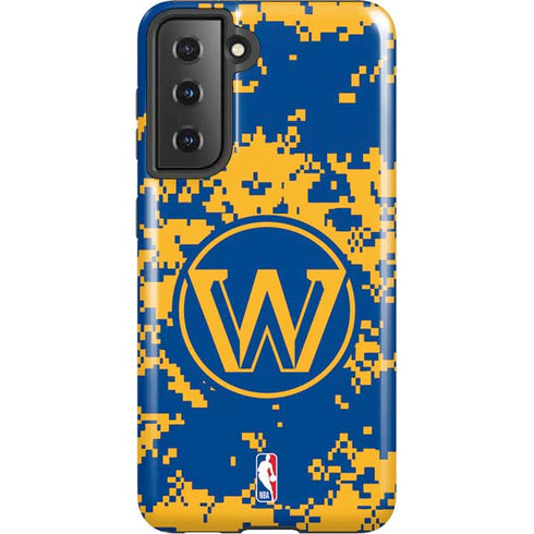 NBA Golden State Warriors Digi Camo Galaxy S21 5G Pro Case
