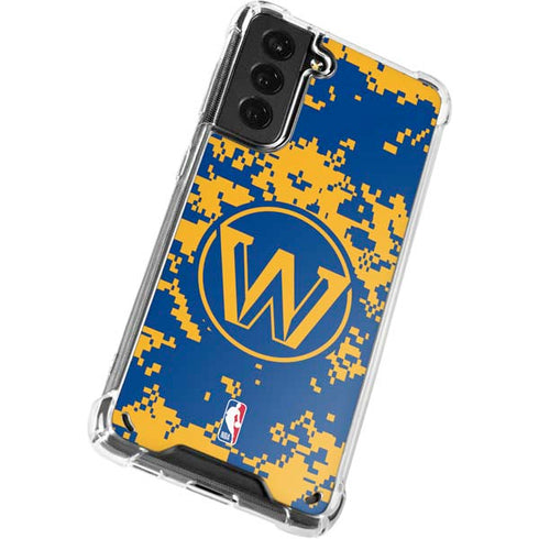 NBA Golden State Warriors Digi Camo Galaxy S21 Plus 5G Clear Case