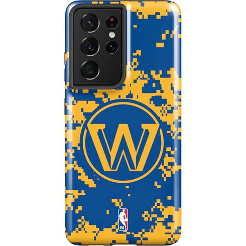 NBA Golden State Warriors Digi Camo Galaxy S21 Ultra 5G Pro Case