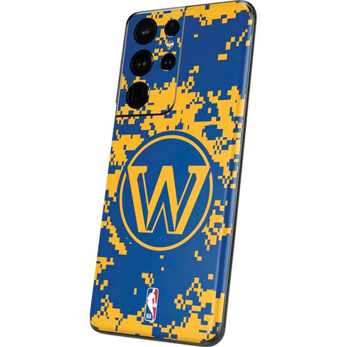 NBA Golden State Warriors Digi Camo Galaxy S21 Ultra 5G Skin