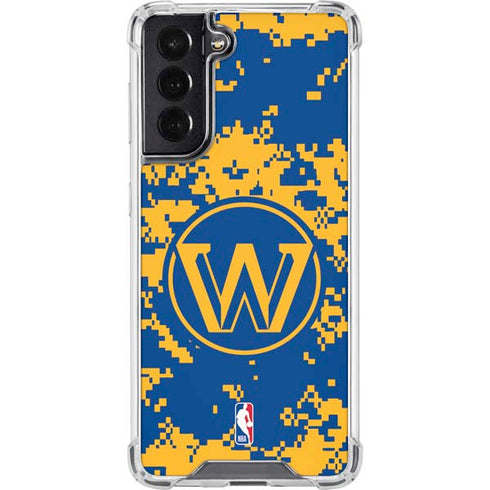 NBA Golden State Warriors Digi Camo Galaxy S22 Clear Case