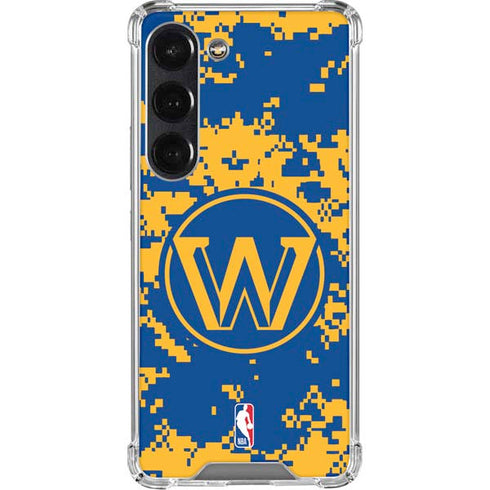 NBA Golden State Warriors Digi Camo Galaxy S23 Clear Case