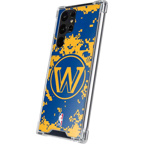 NBA Golden State Warriors Digi Camo Galaxy S23 Ultra Clear Case