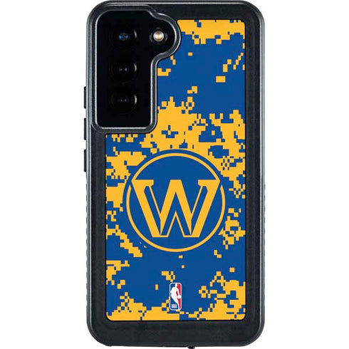 NBA Golden State Warriors Digi Camo Galaxy S23 Waterproof Case