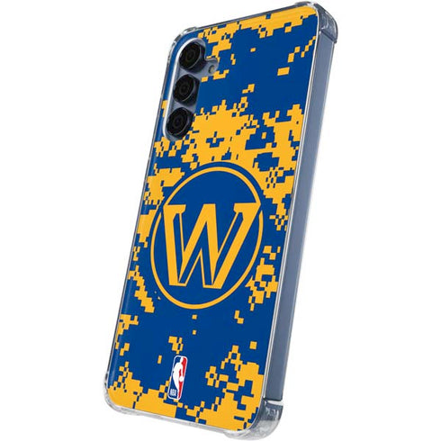NBA Golden State Warriors Digi Camo Galaxy S24 Clear Case