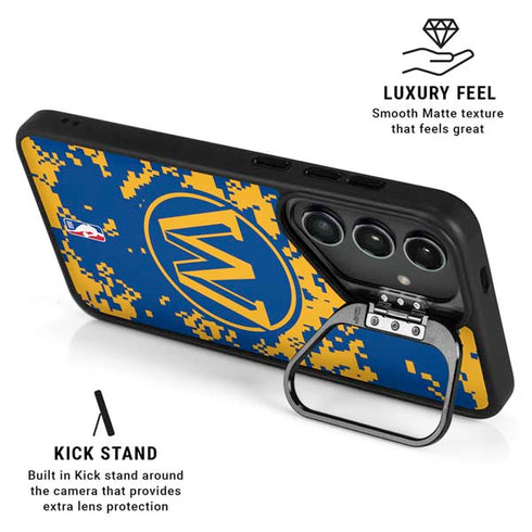 NBA Golden State Warriors Digi Camo Galaxy S24 Plus Kickstand Case