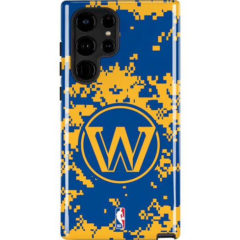 NBA Golden State Warriors Digi Camo Galaxy S25 Ultra Impact Case