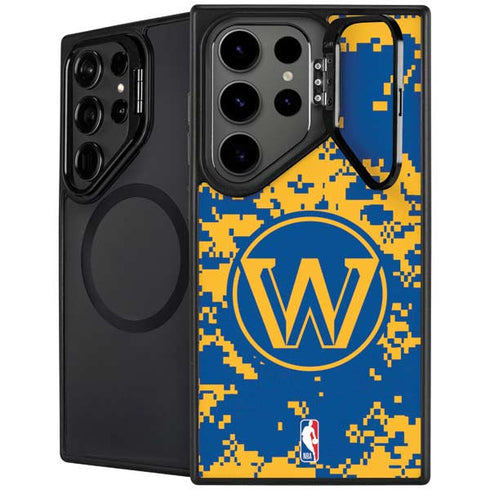 NBA Golden State Warriors Digi Camo Galaxy S24 Ultra Kickstand Case
