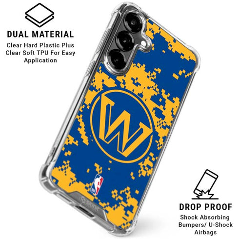 NBA Golden State Warriors Digi Camo Galaxy S26 Plus Clear Case