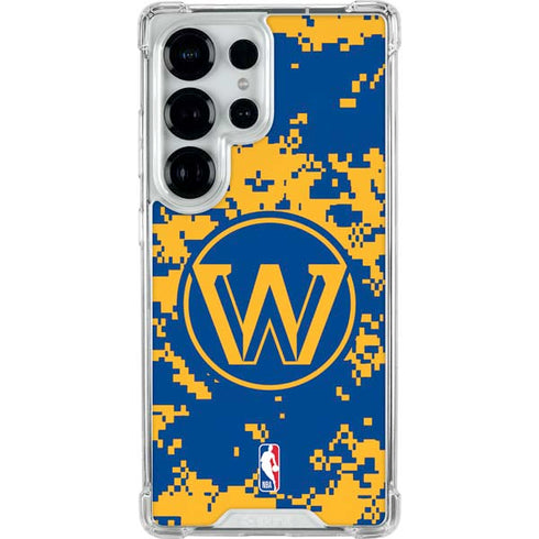 NBA Golden State Warriors Digi Camo Galaxy S26 Ultra Clear Case