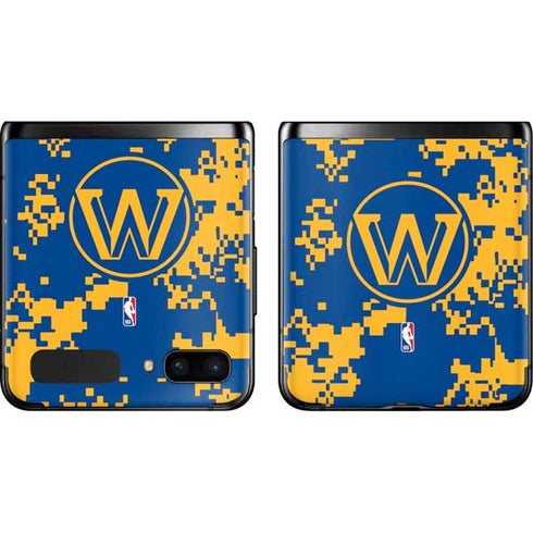NBA Golden State Warriors Digi Camo Galaxy Z Flip Skin