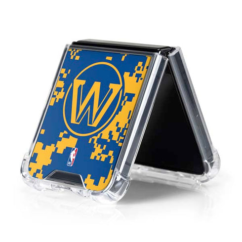 NBA Golden State Warriors Digi Camo Galaxy Z Flip5 5G Clear Case