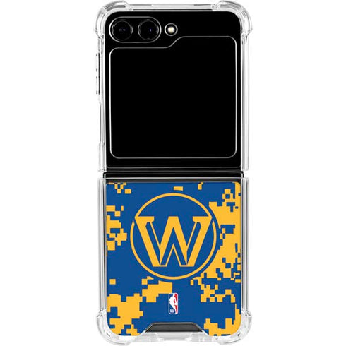 NBA Golden State Warriors Digi Camo Galaxy Z Flip6 Clear Case