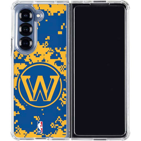 NBA Golden State Warriors Digi Camo Galaxy Z Fold6 Clear Case