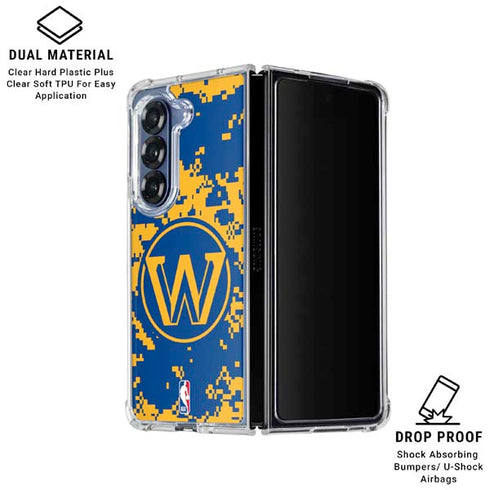 NBA Golden State Warriors Digi Camo Galaxy Z Fold6 Clear Case
