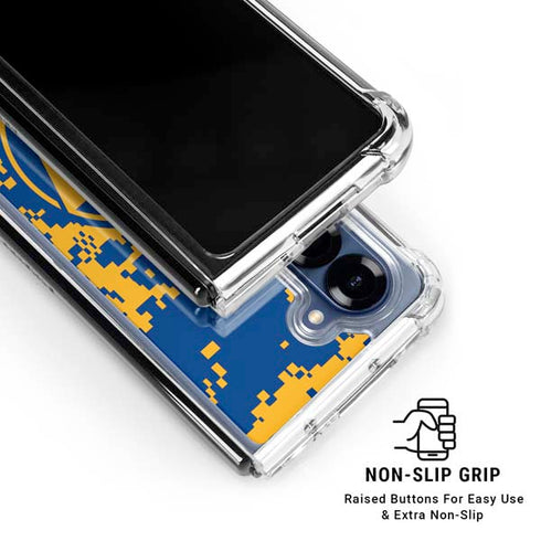 NBA Golden State Warriors Digi Camo Galaxy Z Fold6 Clear Case