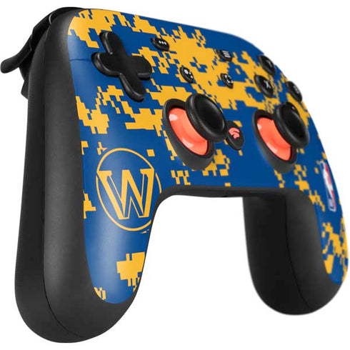 NBA Golden State Warriors Digi Camo Google Stadia Controller Skin
