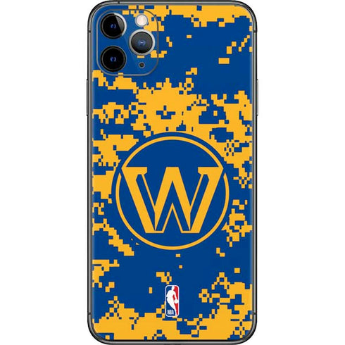 NBA Golden State Warriors Digi Camo iPhone 11 Pro Max Skin