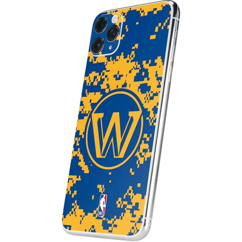 NBA Golden State Warriors Digi Camo iPhone 11 Pro Max Skin