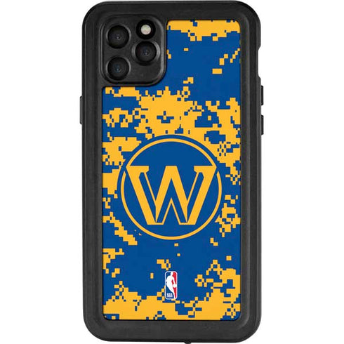 NBA Golden State Warriors Digi Camo iPhone 11 Pro Max Waterproof Case