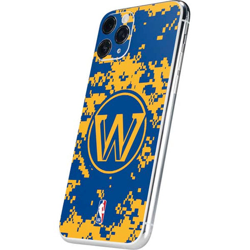 NBA Golden State Warriors Digi Camo iPhone 11 Pro Skin