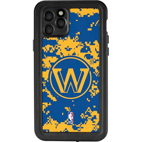NBA Golden State Warriors Digi Camo iPhone 11 Pro Waterproof Case