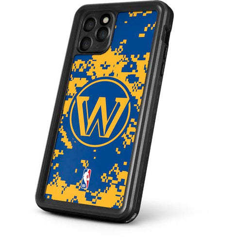 NBA Golden State Warriors Digi Camo iPhone 11 Pro Waterproof Case