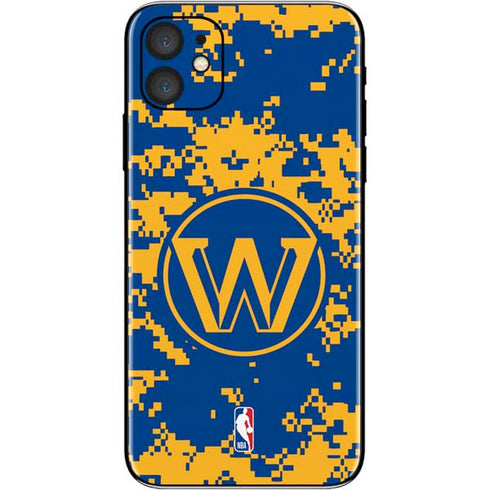 NBA Golden State Warriors Digi Camo iPhone 11 Skin