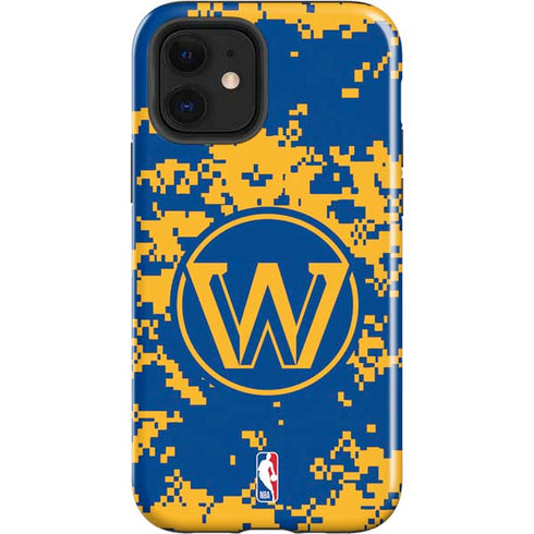 NBA Golden State Warriors Digi Camo iPhone 12 Impact Case