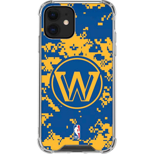 NBA Golden State Warriors Digi Camo iPhone 12 Mini Clear Case