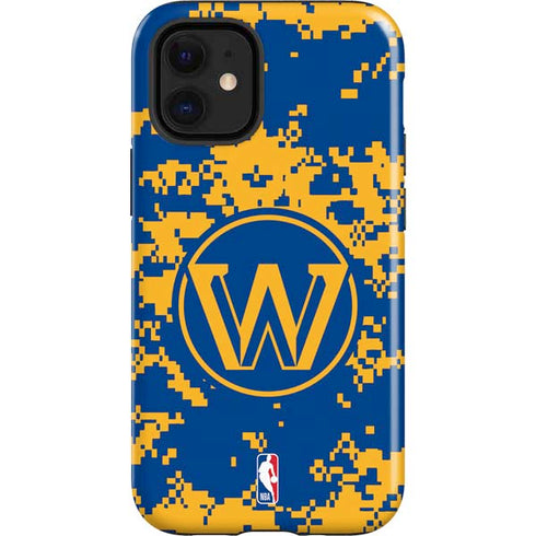 NBA Golden State Warriors Digi Camo iPhone 12 Mini Impact Case