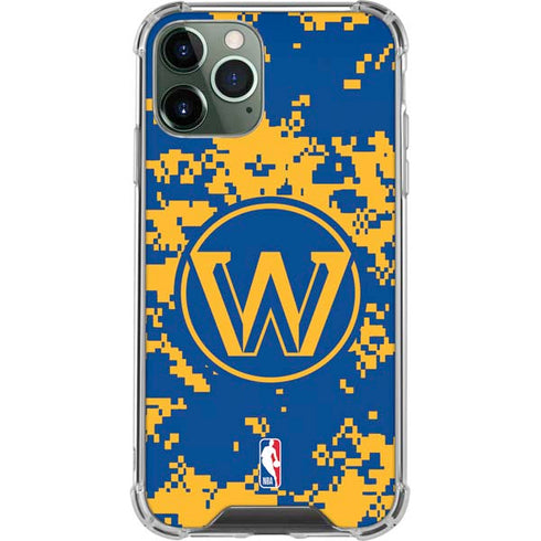 NBA Golden State Warriors Digi Camo iPhone 12 Pro Clear Case