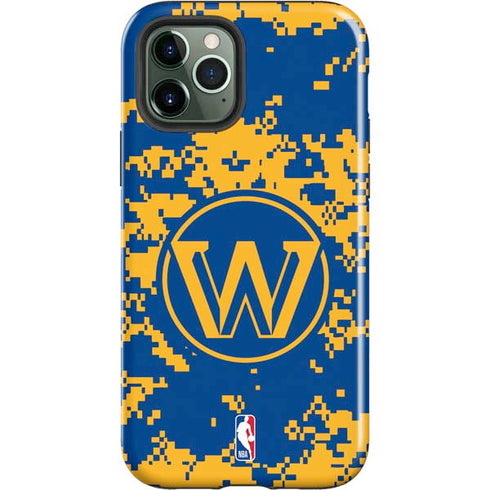 NBA Golden State Warriors Digi Camo iPhone 12 Pro Impact Case