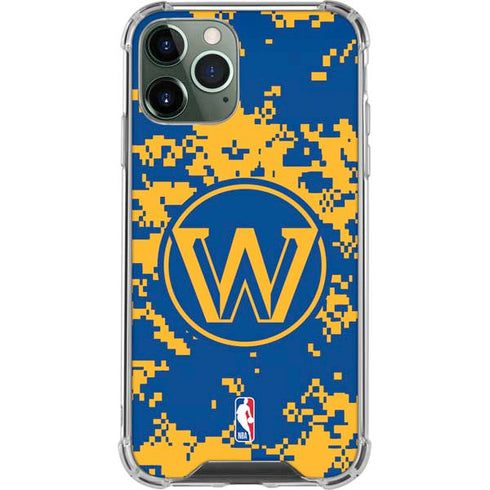 NBA Golden State Warriors Digi Camo iPhone 12 Pro Max Clear Case