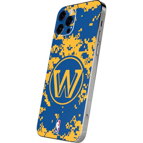 NBA Golden State Warriors Digi Camo iPhone 12 Pro Max Skin