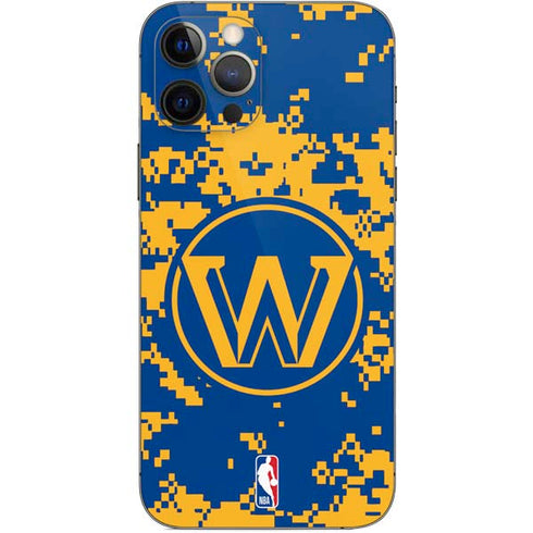 NBA Golden State Warriors Digi Camo iPhone 12 Pro Skin