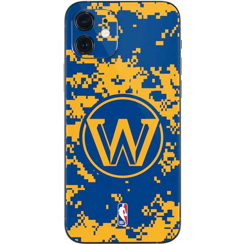 NBA Golden State Warriors Digi Camo iPhone 12 Skin