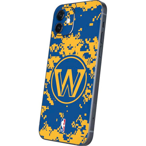 NBA Golden State Warriors Digi Camo iPhone 12 Skin