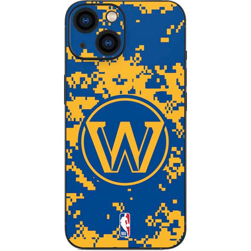 NBA Golden State Warriors Digi Camo iPhone 13 Mini Skin